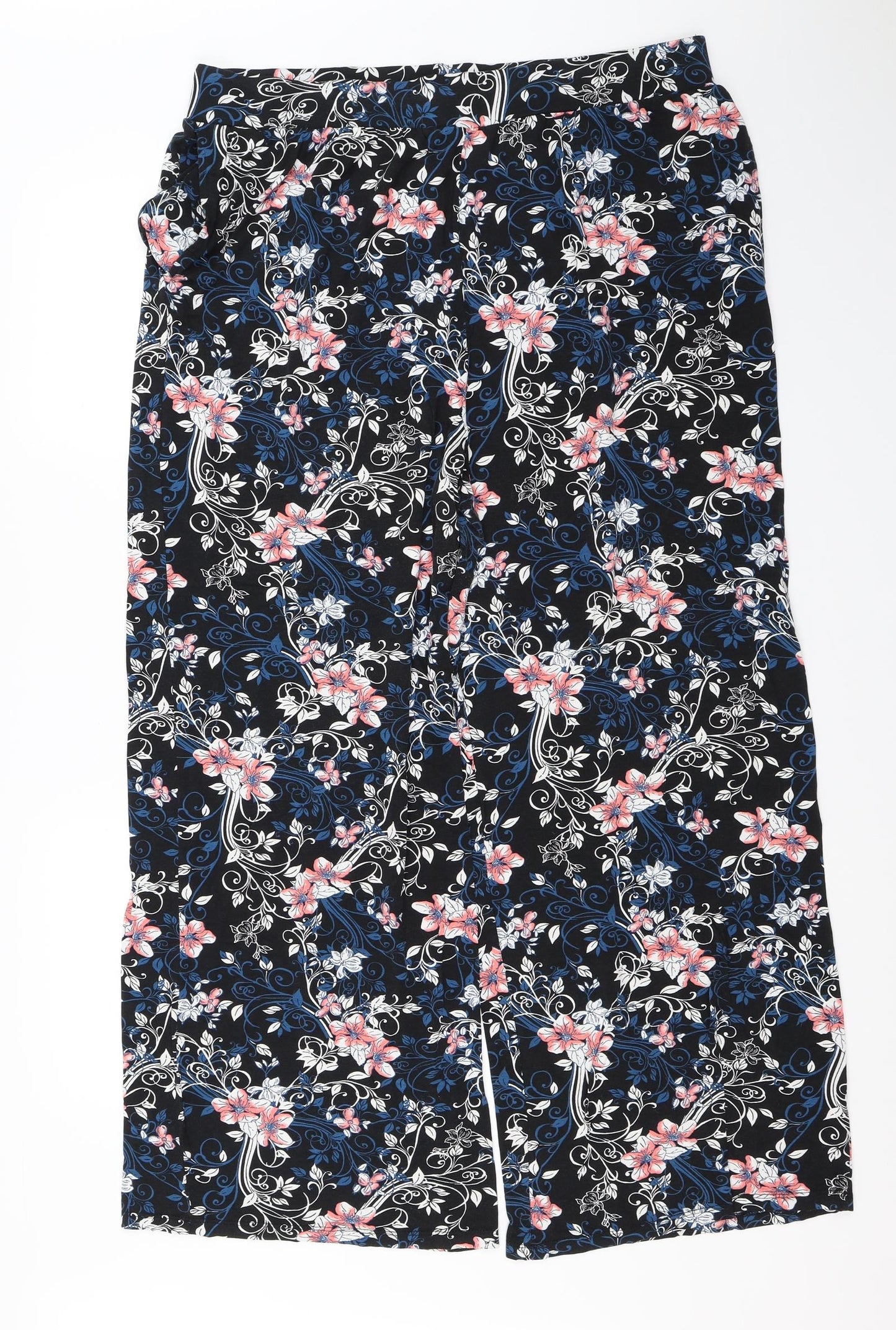M&Co Womens Multicoloured Floral  Trousers  Size 18 L28 in