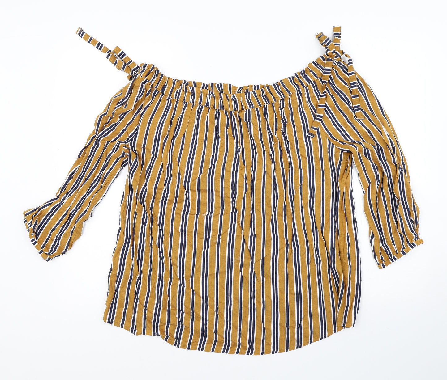 Matalan Womens Multicoloured Striped  Basic Blouse Size 14