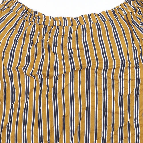 Matalan Womens Multicoloured Striped  Basic Blouse Size 14