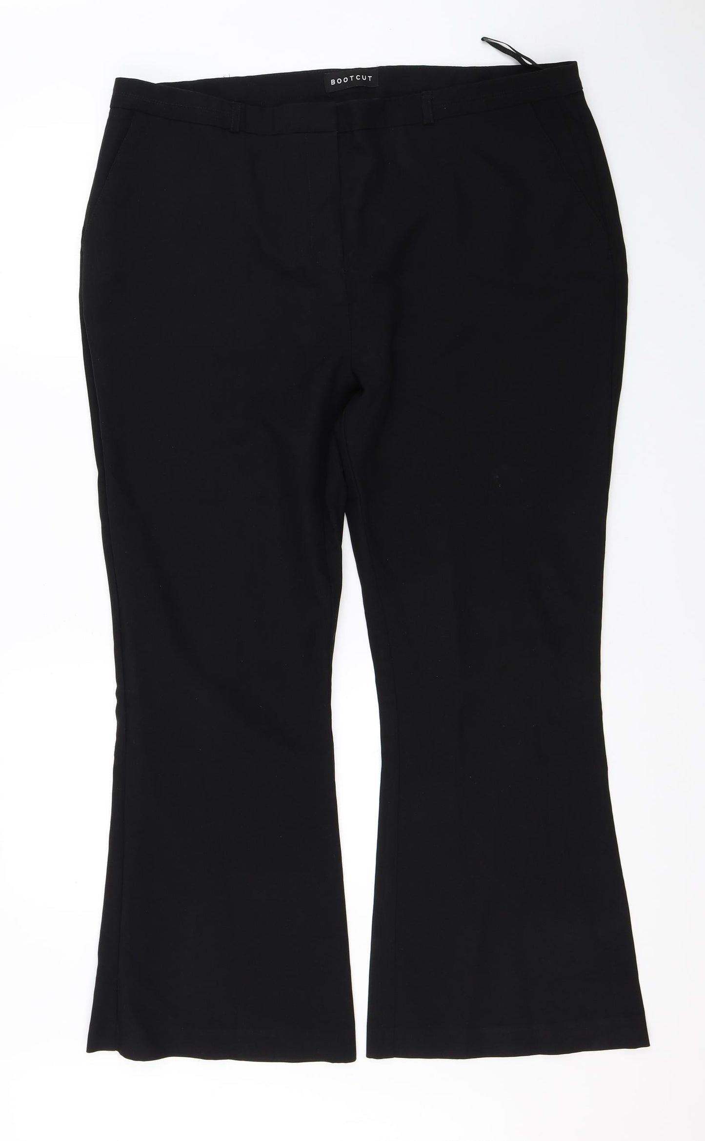 Peacocks Womens Black   Trousers  Size 18 L28 in