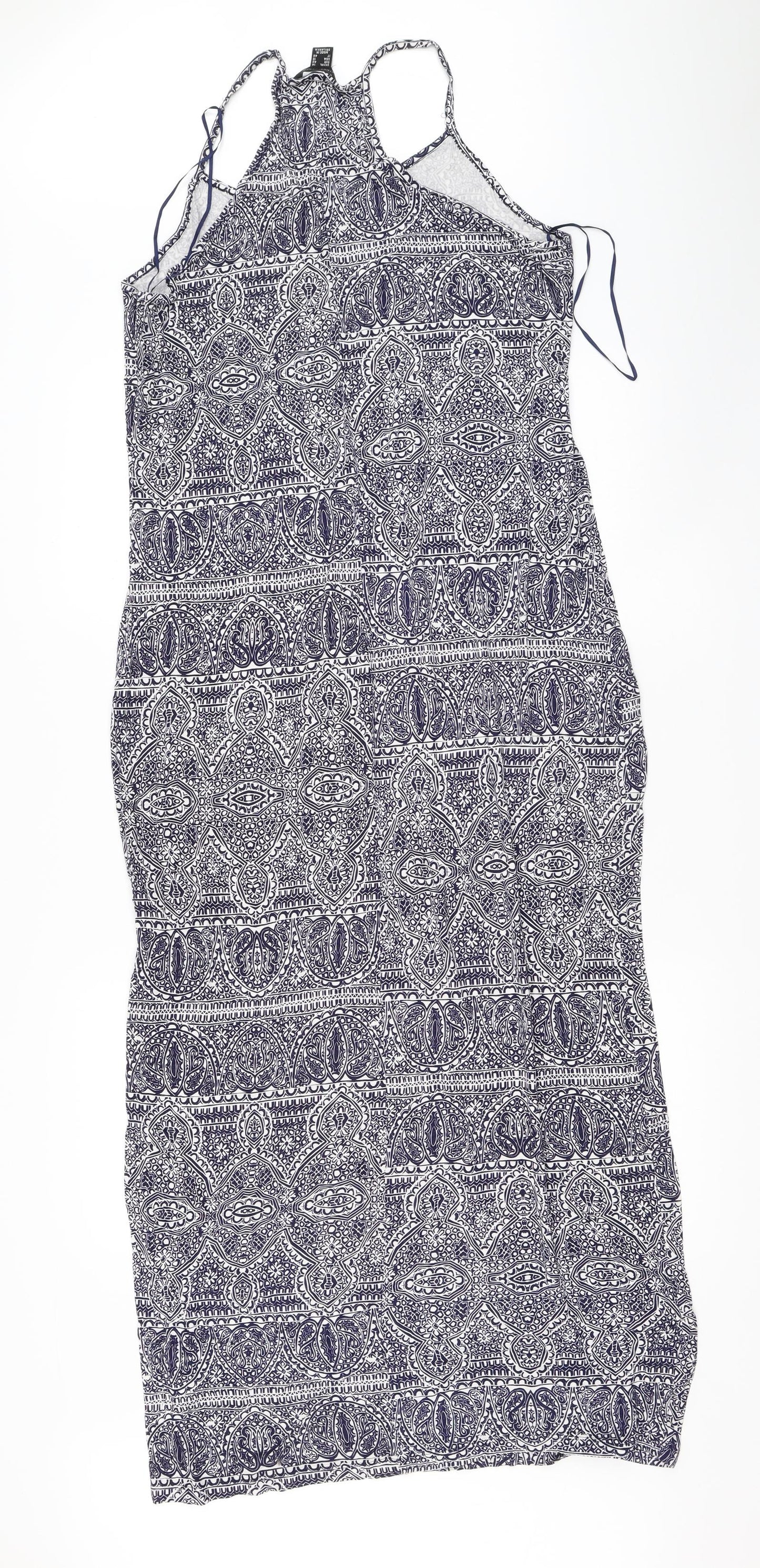 Atmosphere Womens Blue Argyle/Diamond  Maxi  Size 14