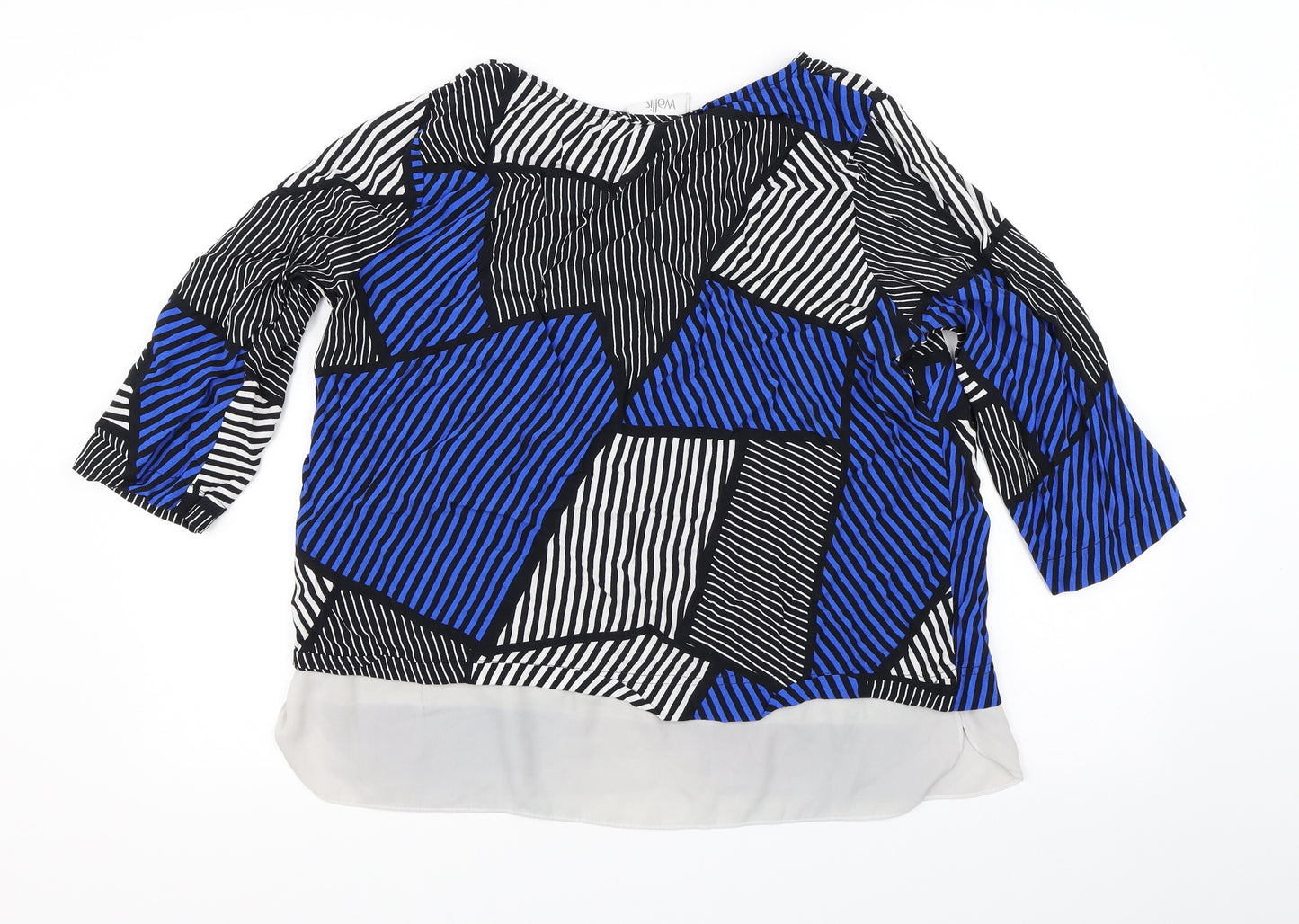 Wallis Womens Multicoloured Striped  Basic Blouse Size 16