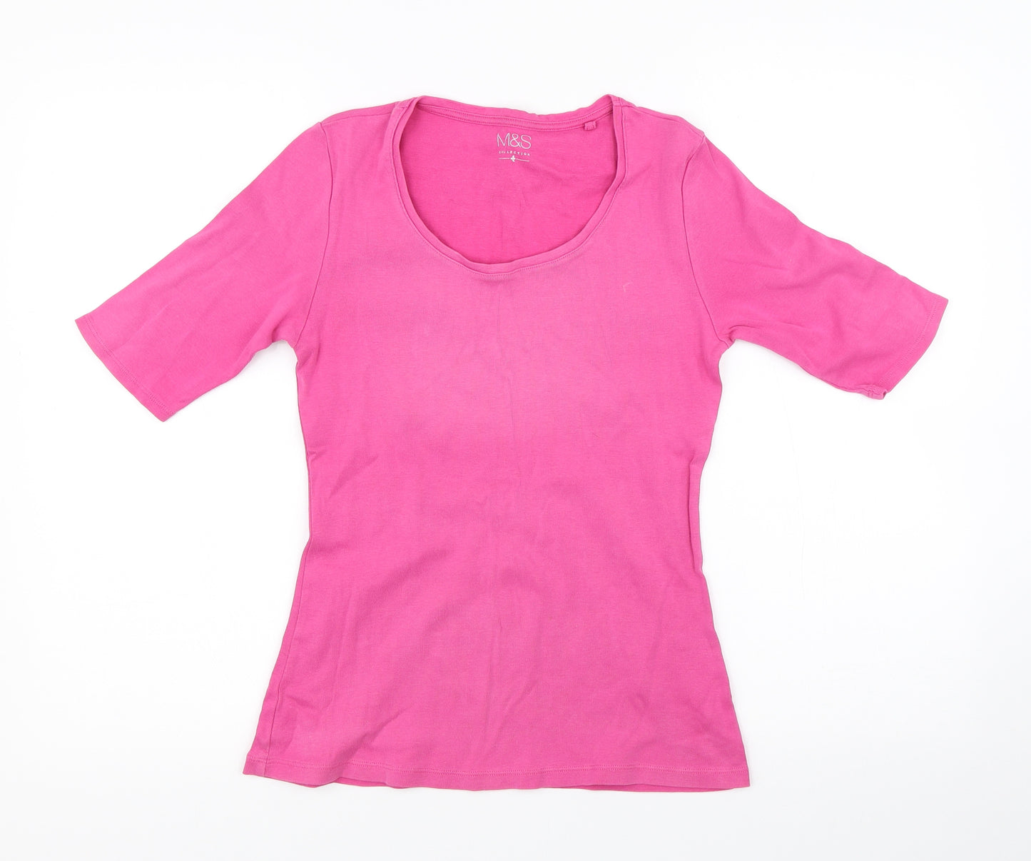 Marks and Spencer Womens Pink   Basic T-Shirt Size 10