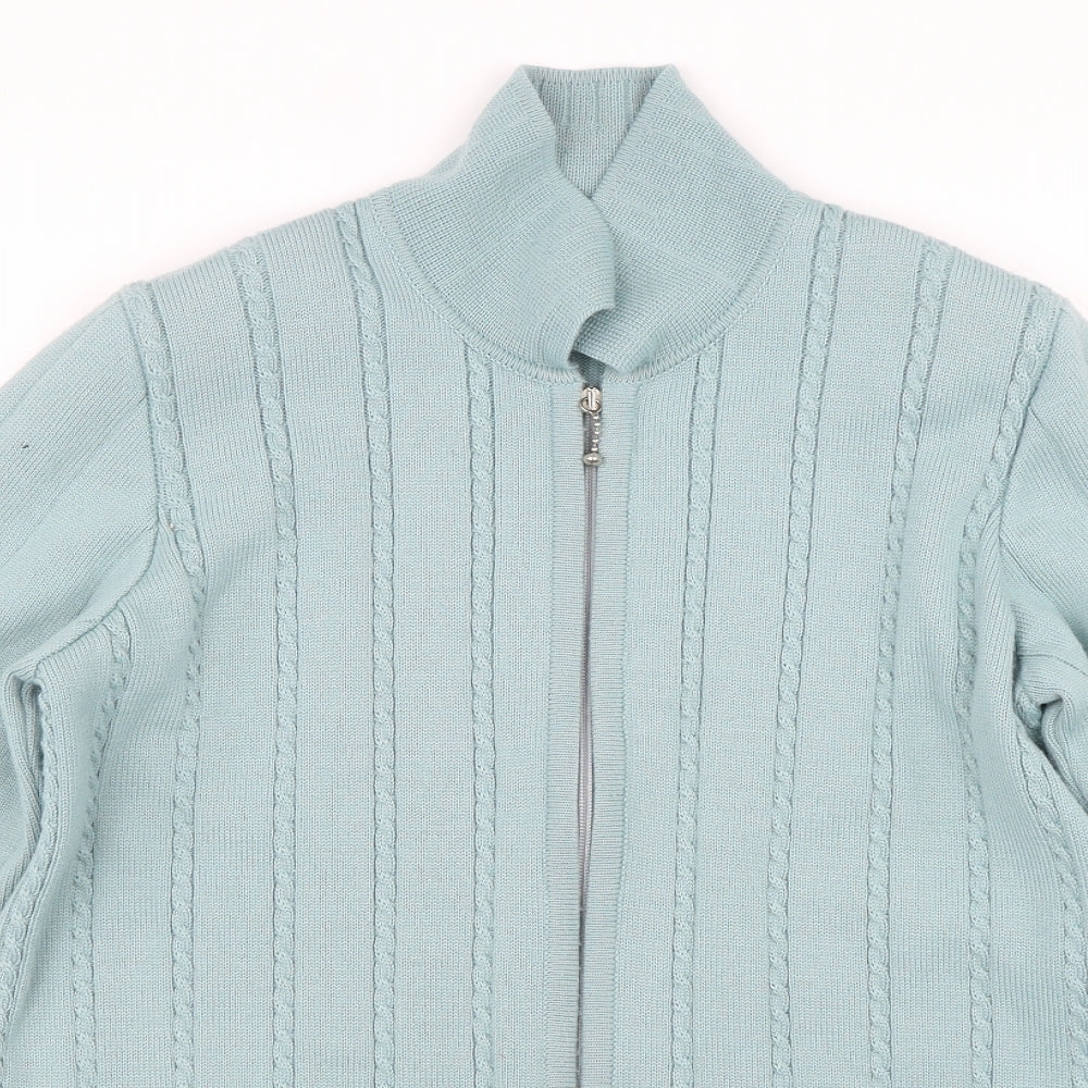 Preworn Womens Blue   Full Zip Jumper Size 12