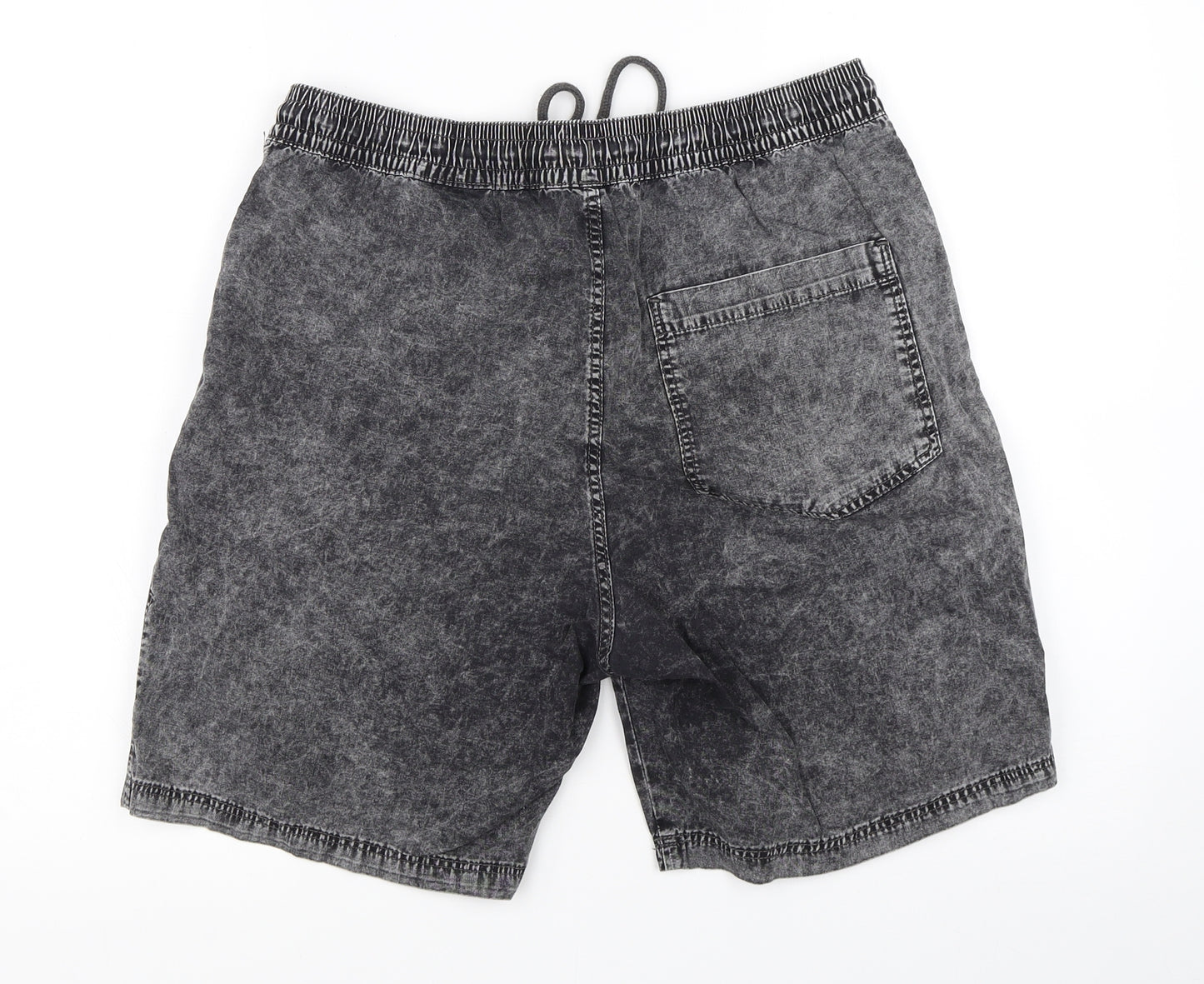 H&M Mens Black   Cargo Shorts Size 30