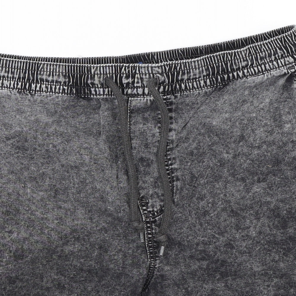 H&M Mens Black   Cargo Shorts Size 30