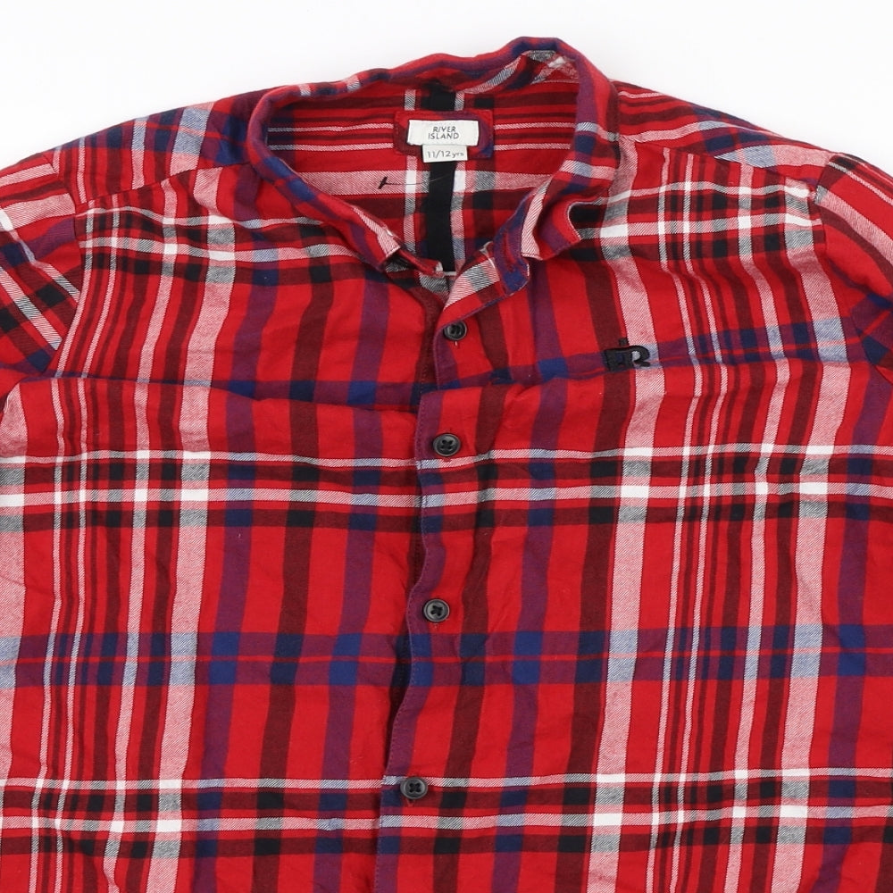 River Island Boys Red Check  Basic Casual Size 11-12 Years