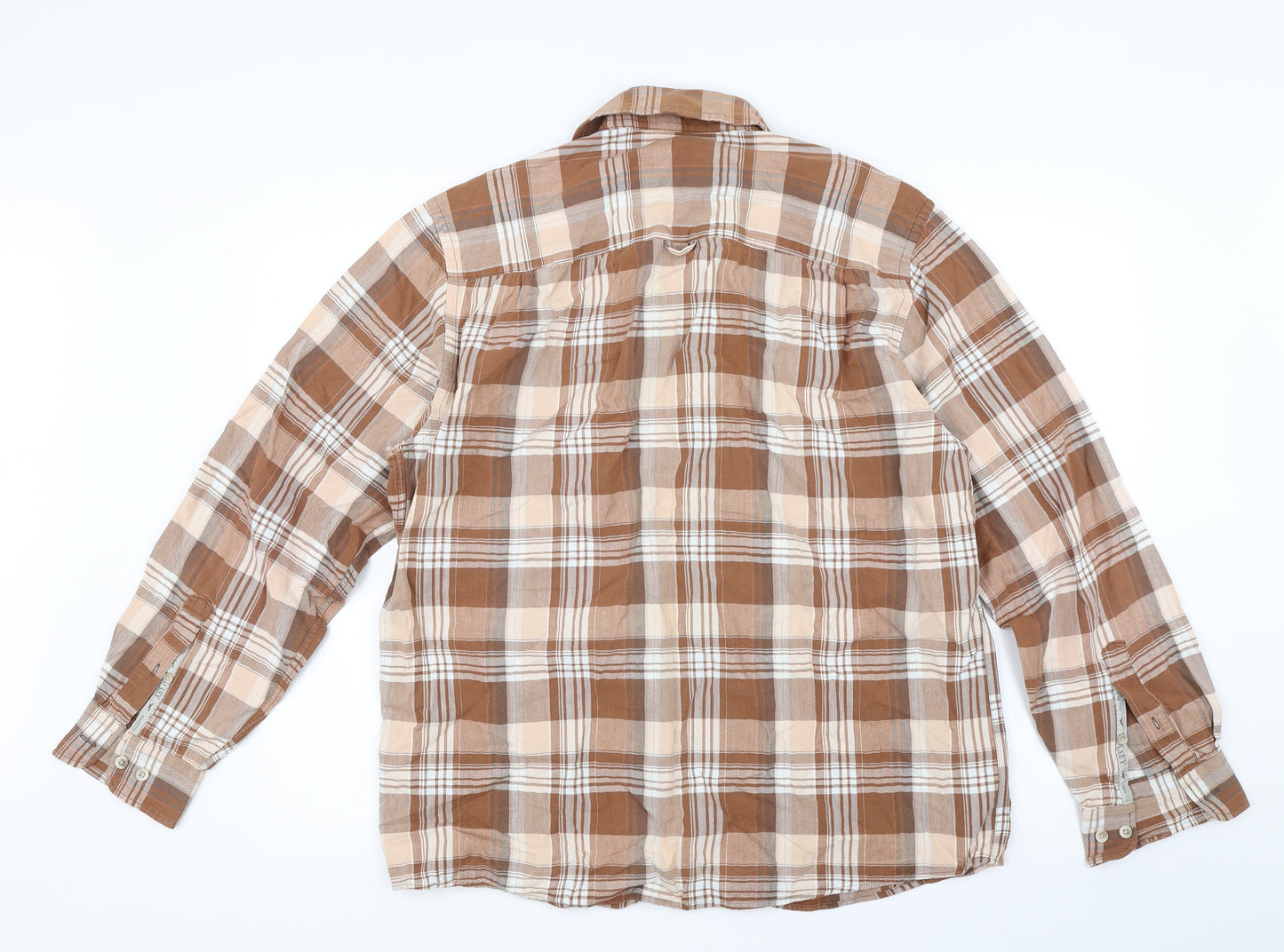 Wolsey Mens Brown Check   Button-Up Size L