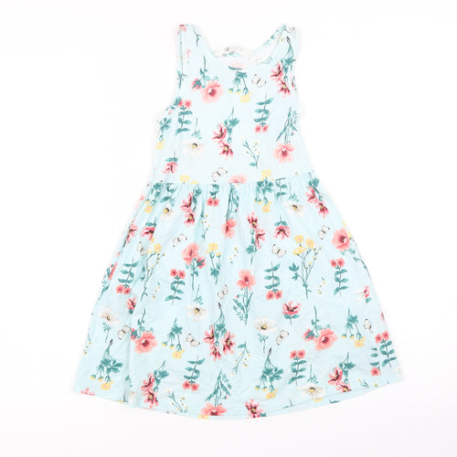 H&M Girls Multicoloured Floral  Tank Dress  Size 5-6 Years