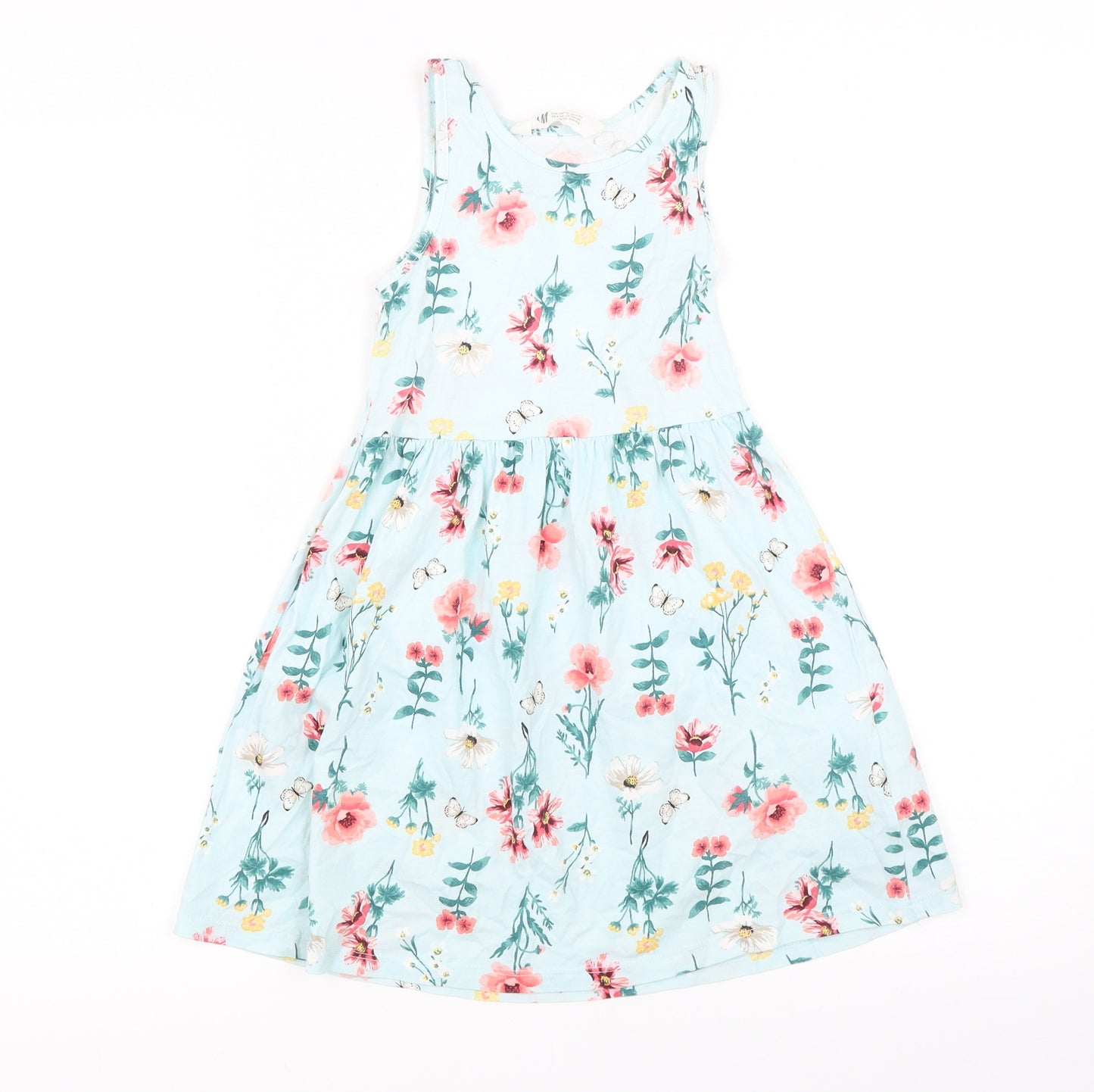 H&M Girls Multicoloured Floral  Tank Dress  Size 5-6 Years