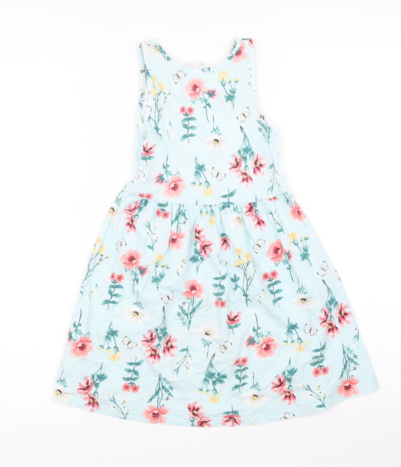 H&M Girls Multicoloured Floral  Tank Dress  Size 5-6 Years