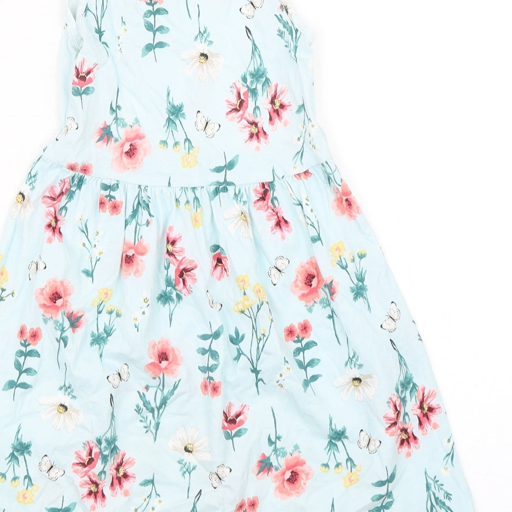 H&M Girls Multicoloured Floral  Tank Dress  Size 5-6 Years