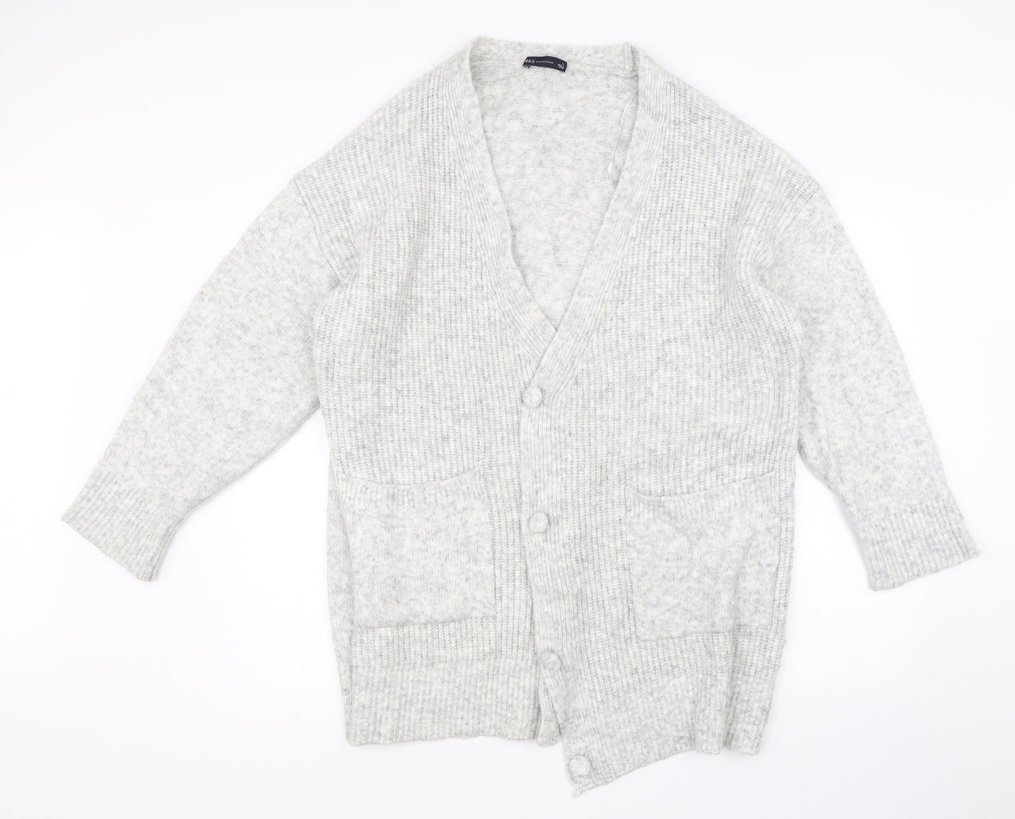 Marks and Spencer Womens Grey   Cardigan Jumper Size XL