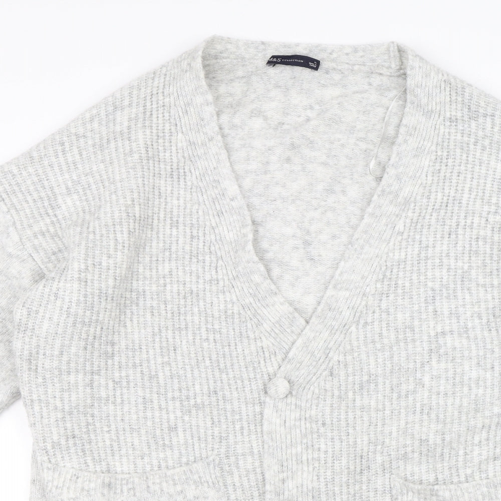 Marks and Spencer Womens Grey   Cardigan Jumper Size XL