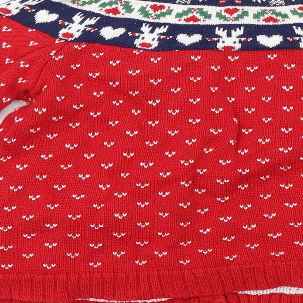 TU Girls Red   Cardigan Jumper Size 3-4 Years