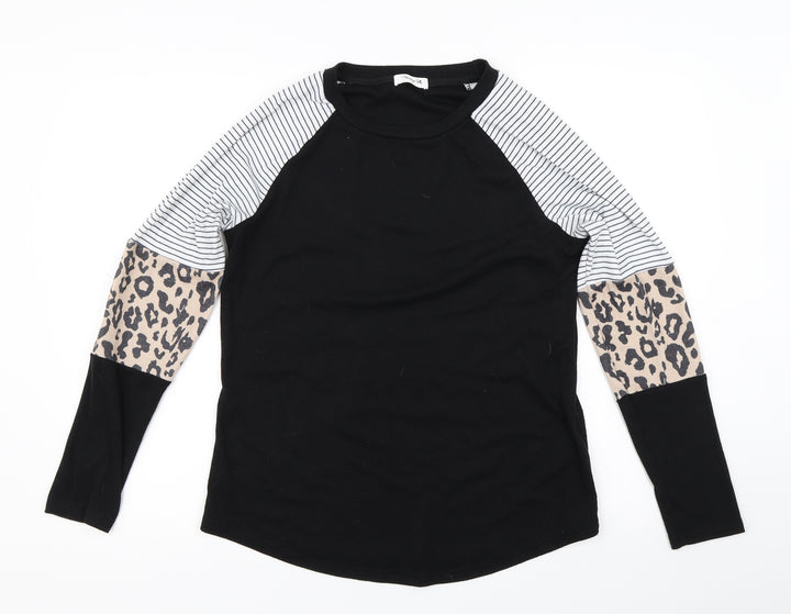 Blooming Jelly Womens Black Basic T-Shirt Size M