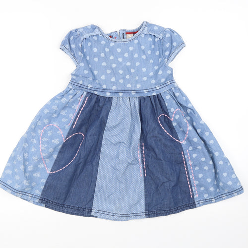 TU Girls Blue   T-Shirt Dress  Size 3-4 Years