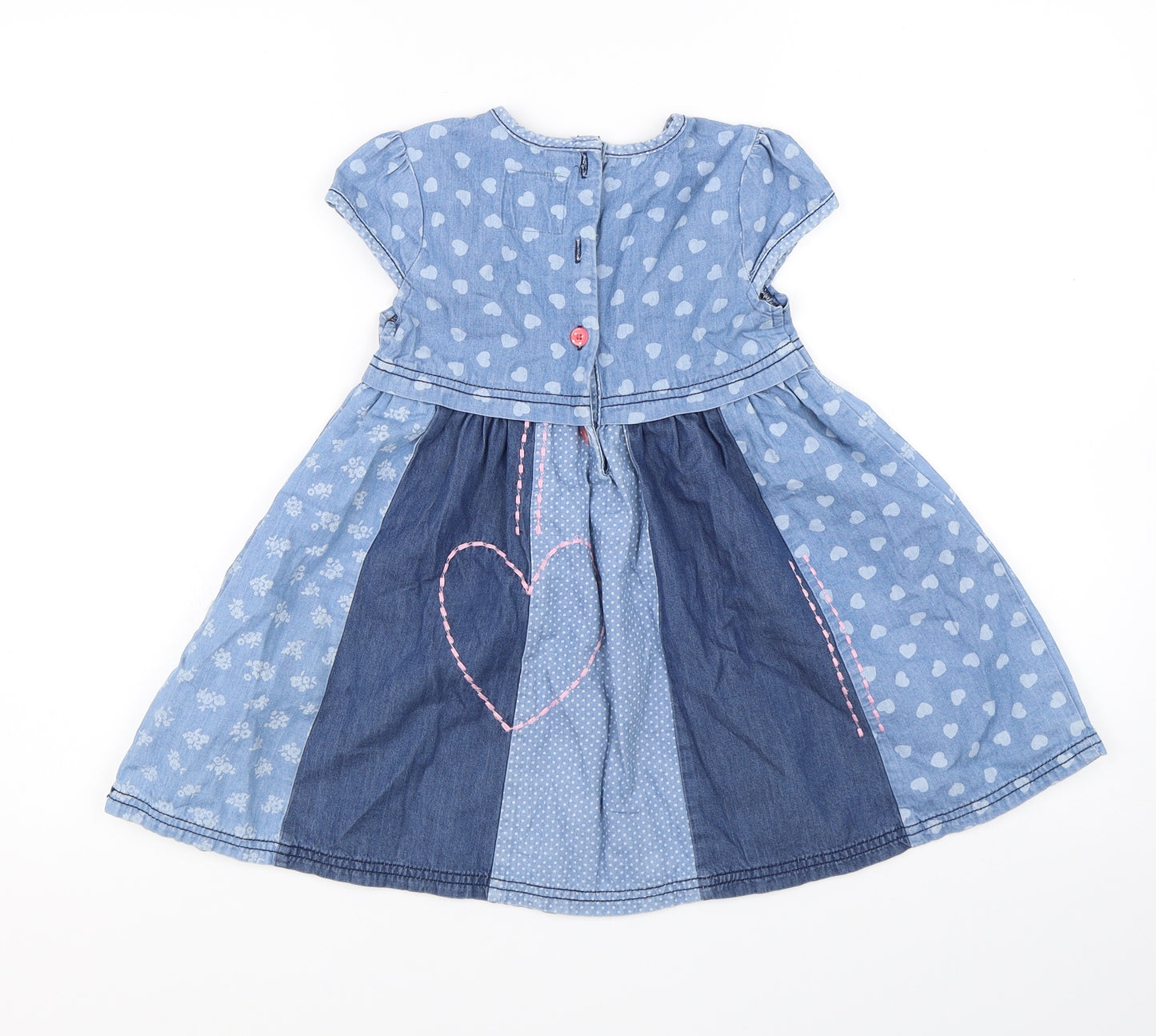 TU Girls Blue   T-Shirt Dress  Size 3-4 Years