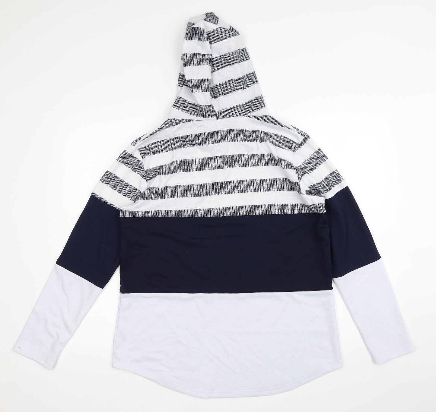 Preworn Mens Multicoloured Striped  Pullover Hoodie Size M