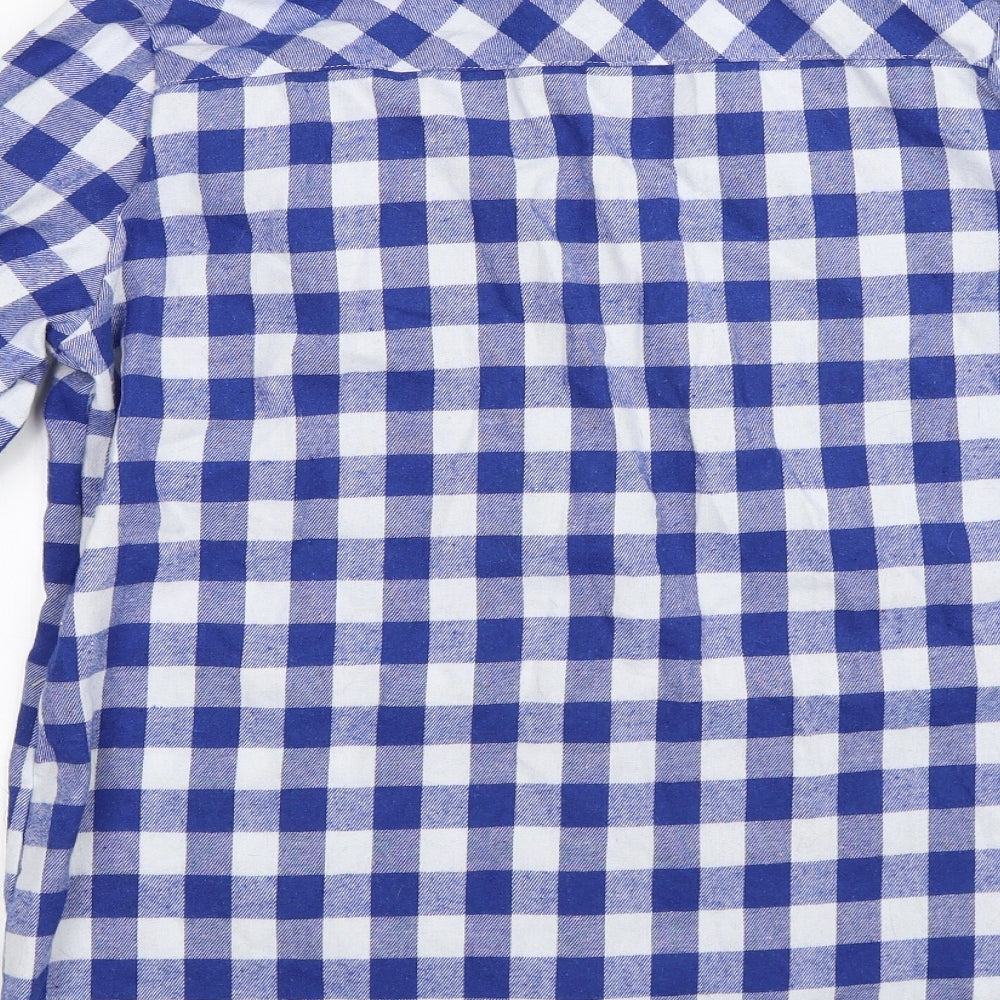 Abollria Mens Black Check   Button-Up Size L