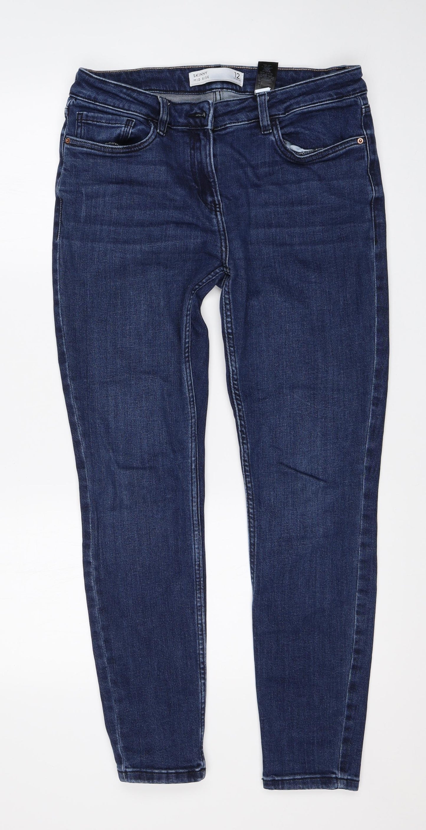 NEXT Womens Blue   Skinny Jeans Size 12 L28 in