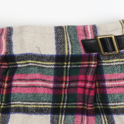 NEXT Girls Multicoloured Check  Mini Skirt Size 2-3 Years