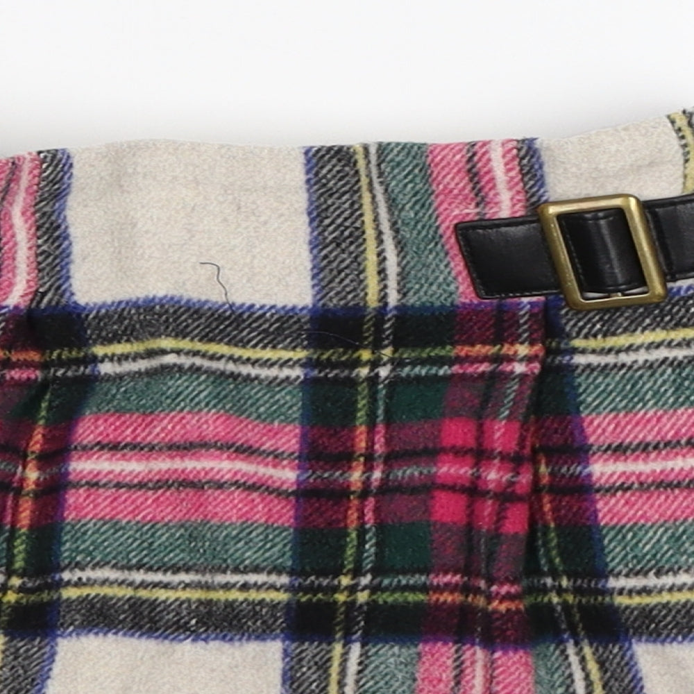 NEXT Girls Multicoloured Check  Mini Skirt Size 2-3 Years