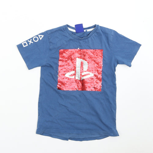 NEXT Boys Blue   Basic T-Shirt Size 6 Years  - Play Station
