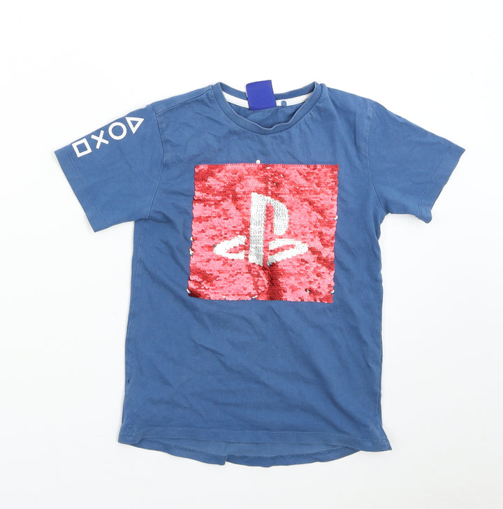 NEXT Boys Blue   Basic T-Shirt Size 6 Years  - Play Station