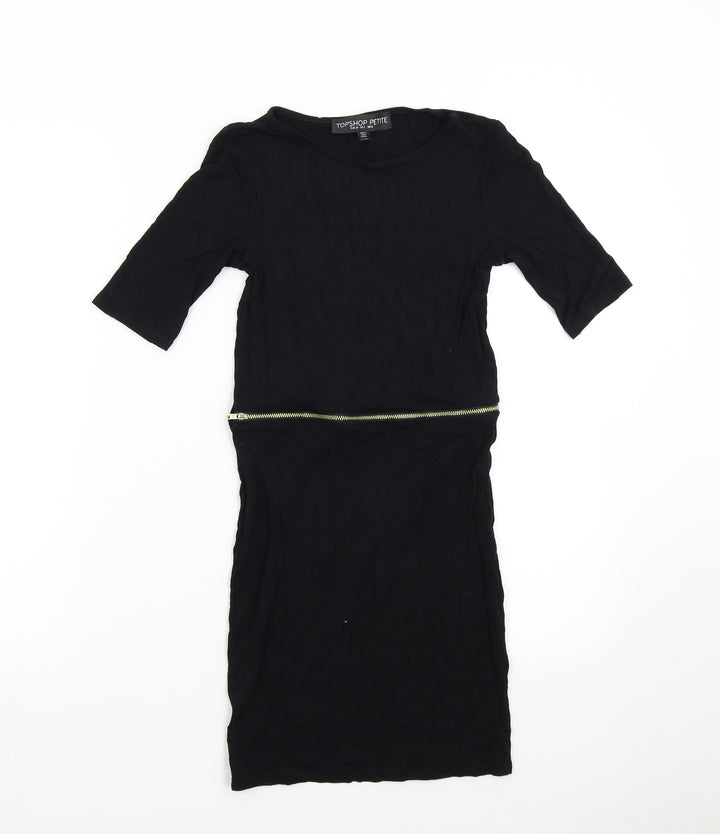 Topshop Womens Black   T-Shirt Dress  Size 6