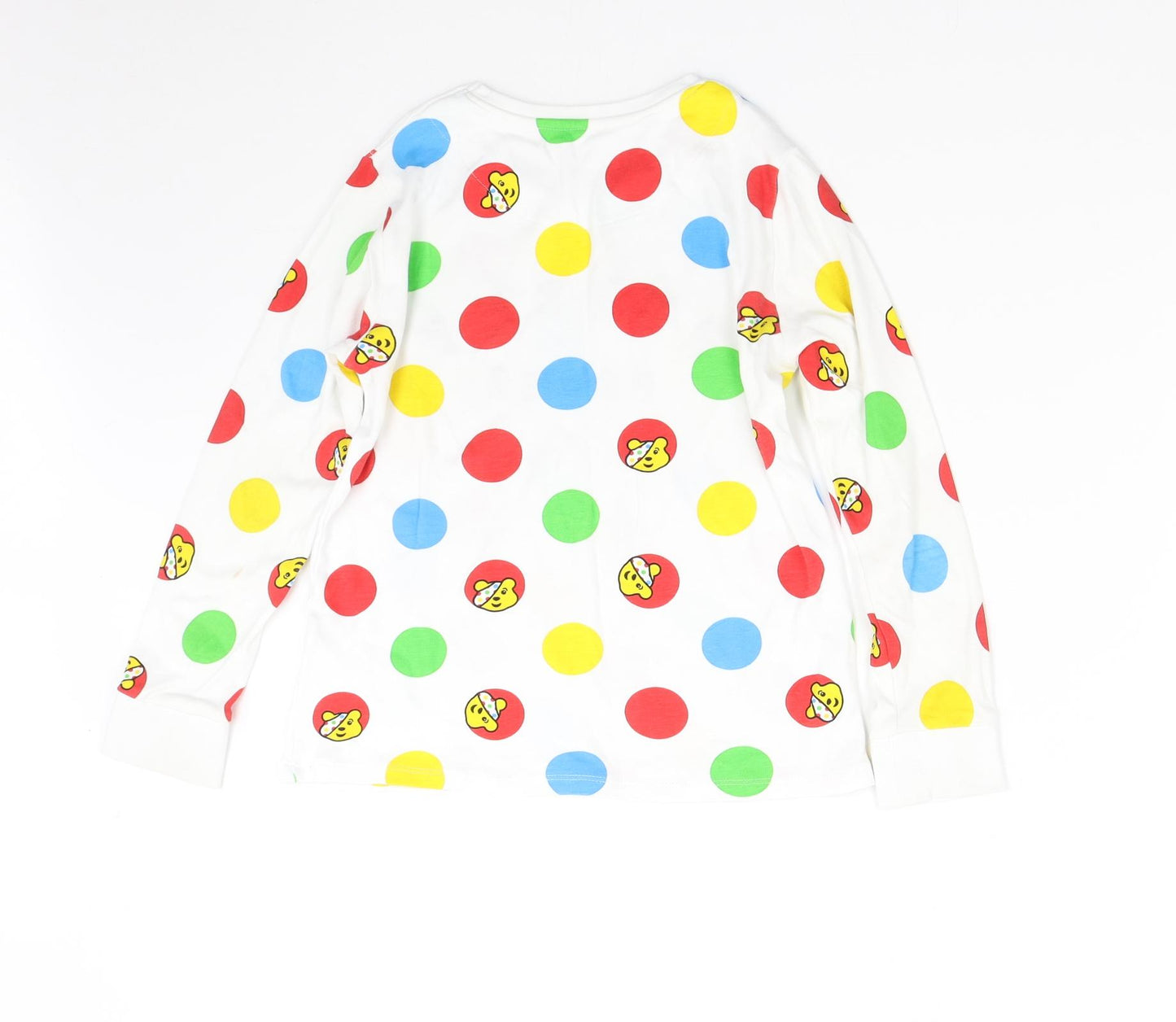 George Girls Multicoloured Polka Dot  Basic T-Shirt Size 8-9 Years  - Pudsey Power