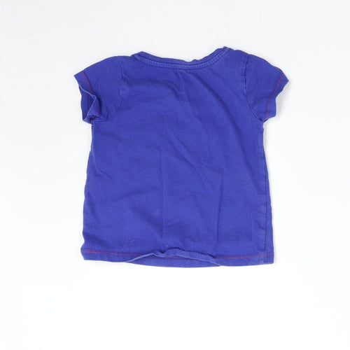 Nutmeg Boys Blue Floral  Basic T-Shirt Size 2-3 Years  - Heart