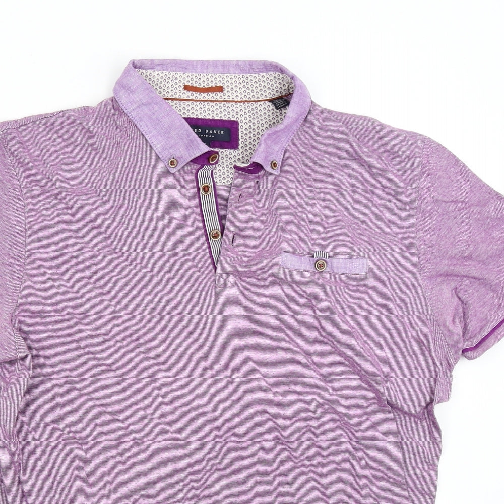 Ted Baker Mens Purple    Polo Size L