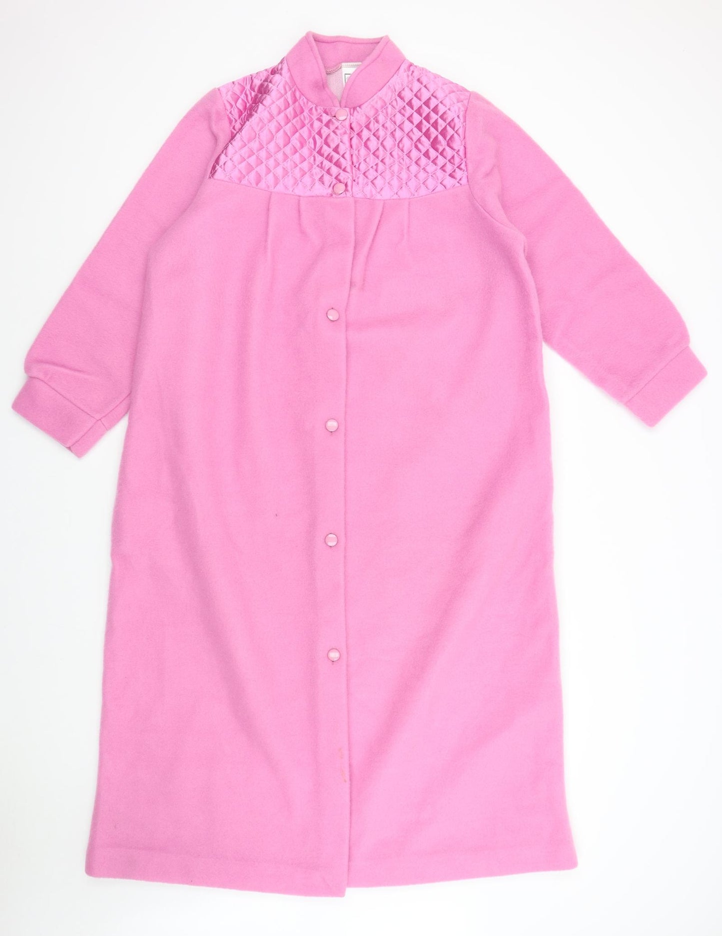 Shapely Lady Womens Pink Solid Fleece  Gown Size 16