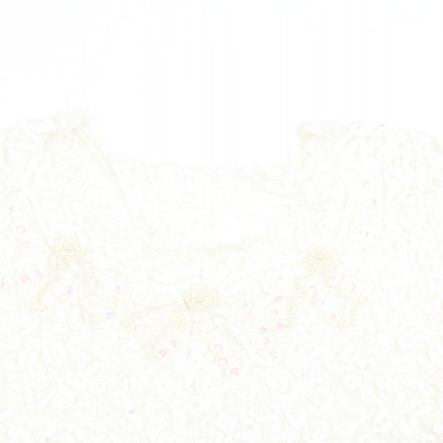 EWM Womens Ivory   Basic Blouse Size 10