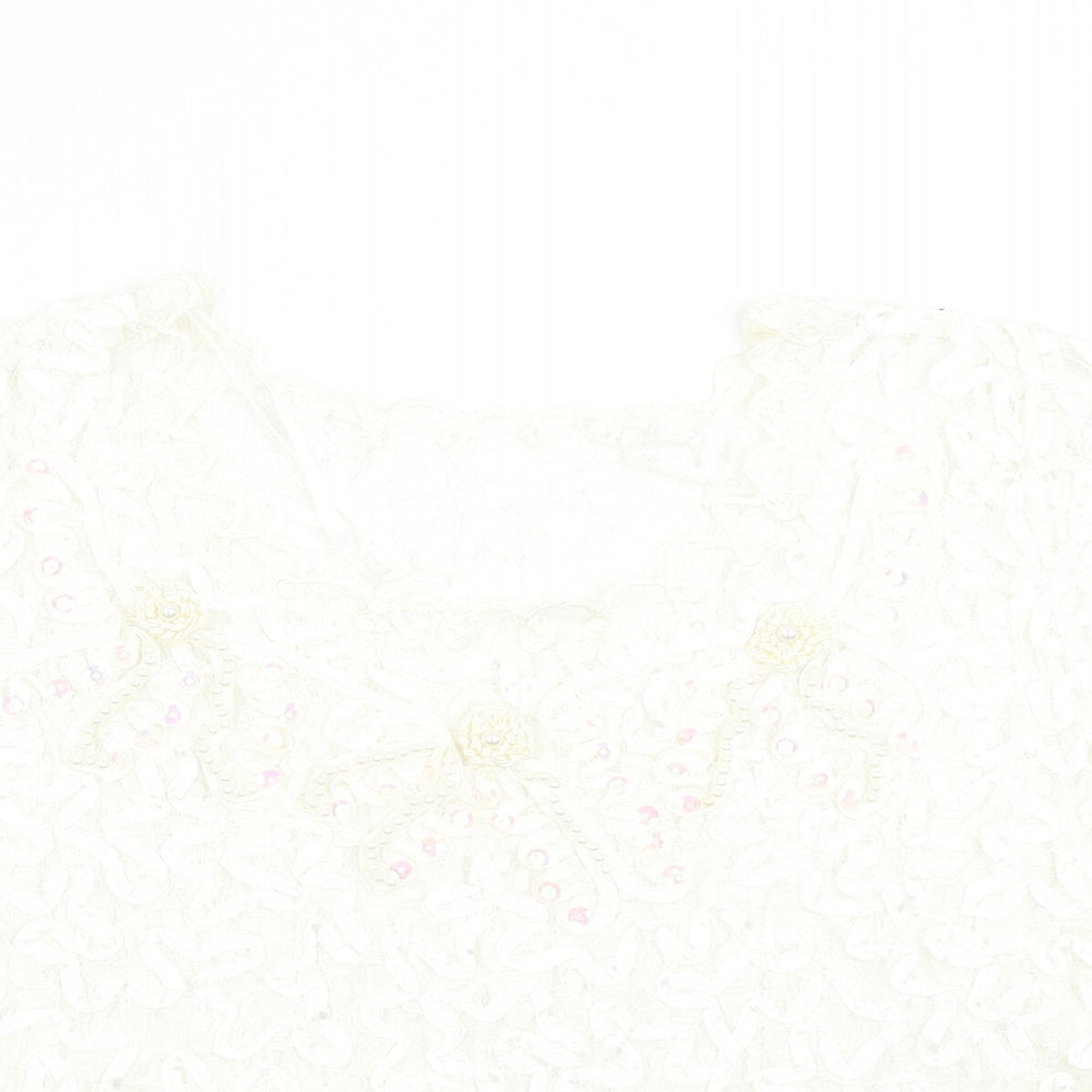 EWM Womens Ivory   Basic Blouse Size 10