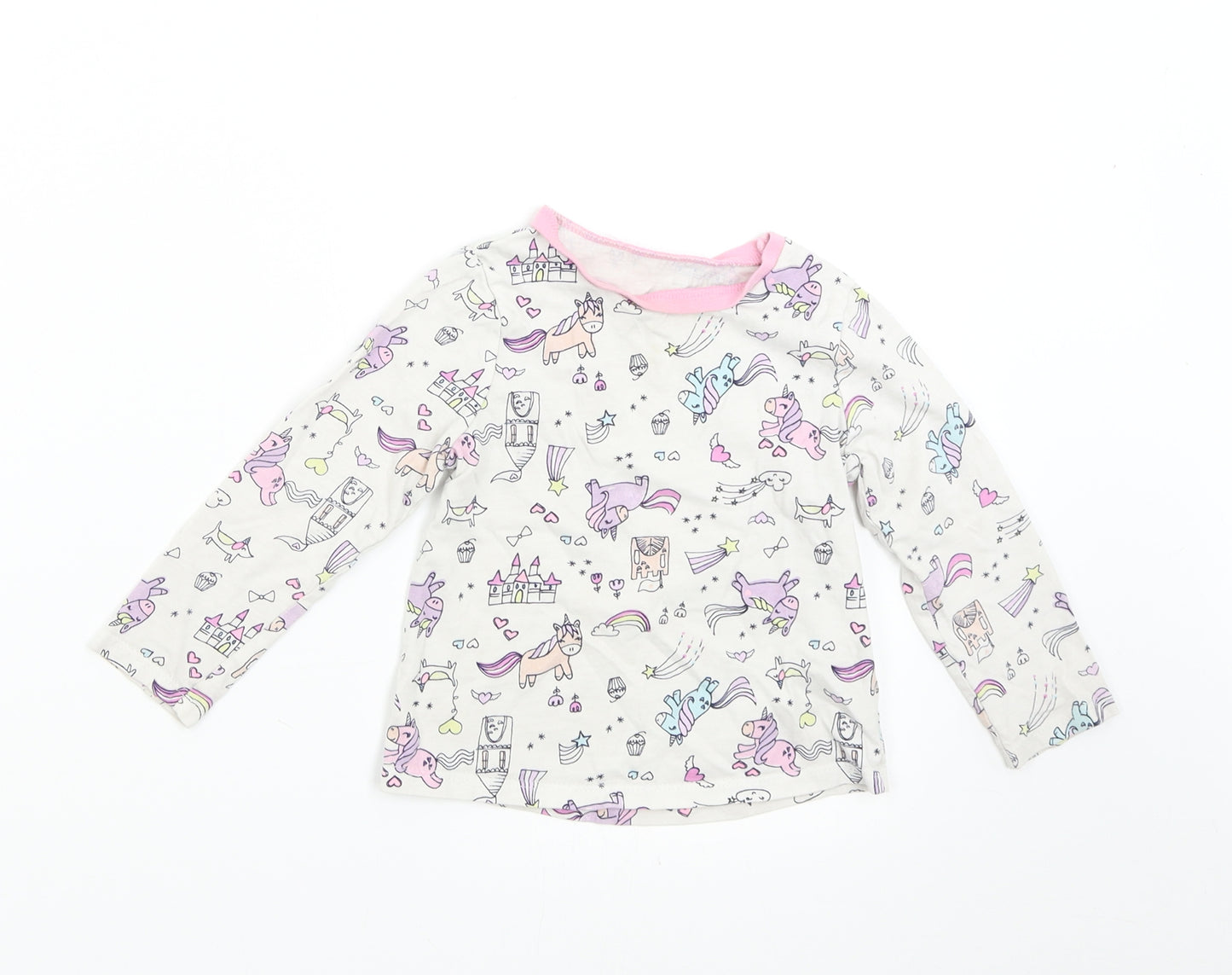 George Baby Multicoloured   Basic T-Shirt Size 18-24 Months  - Unicorns