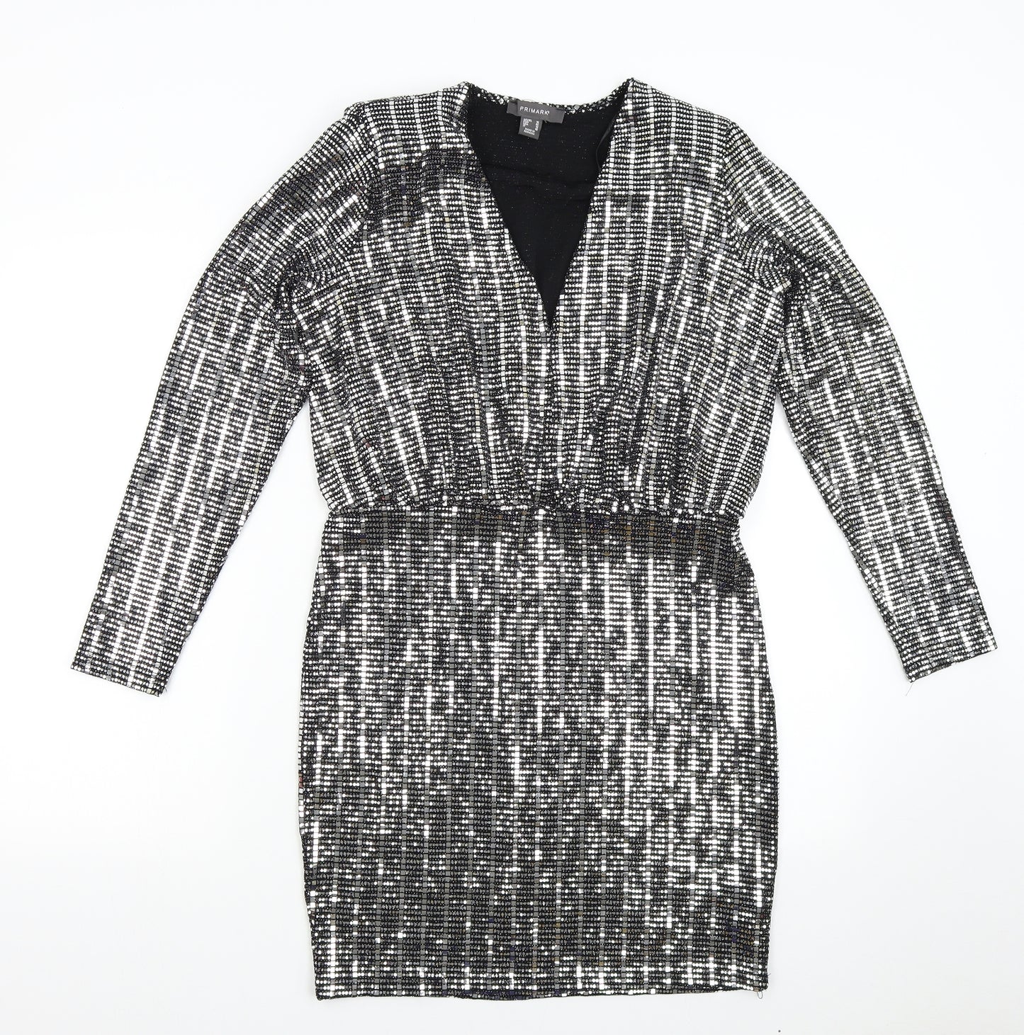 Primark Womens Silver   Bodycon  Size 16