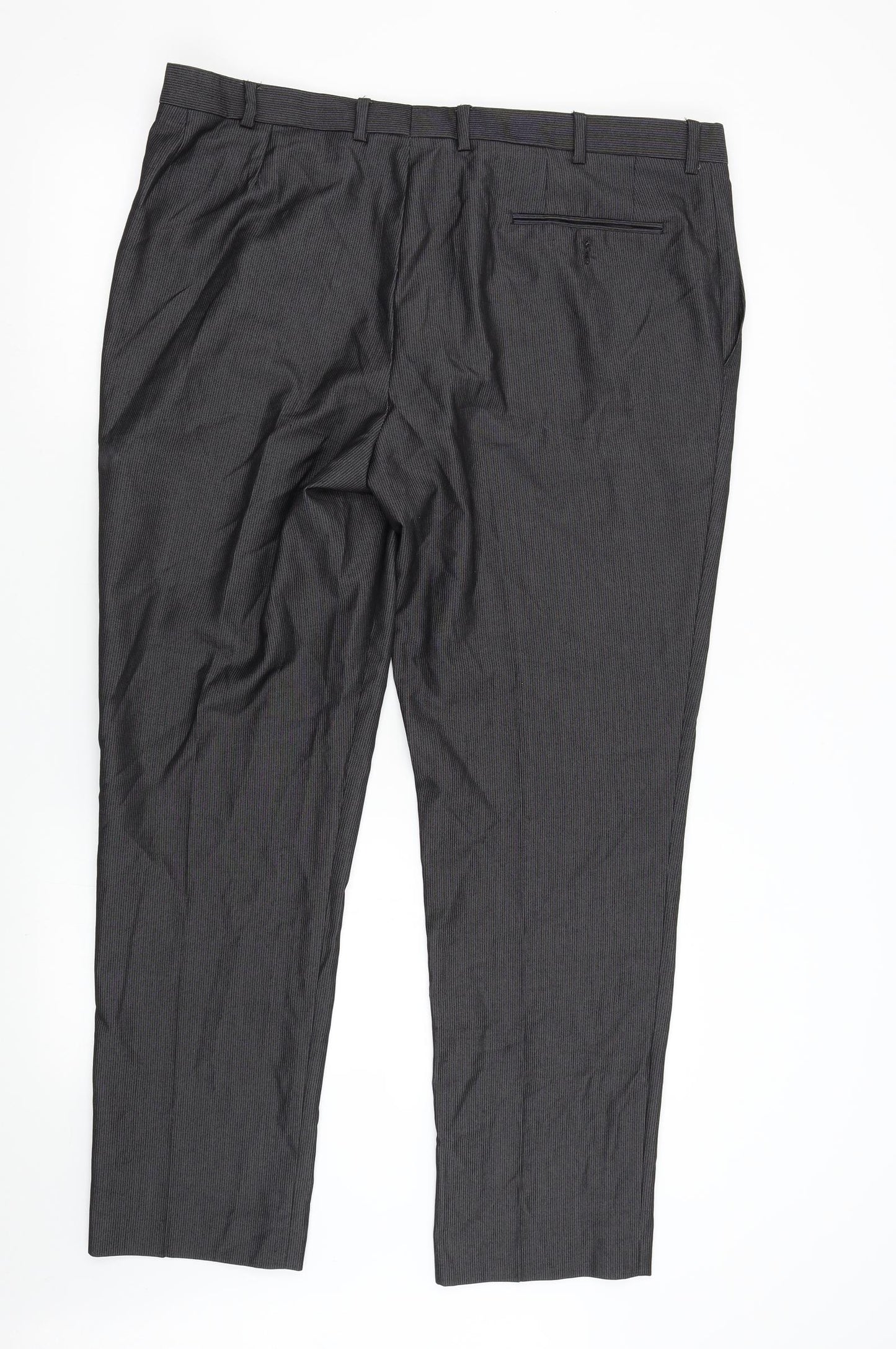 Preworn Mens Grey Striped  Trousers  Size 40 L30 in