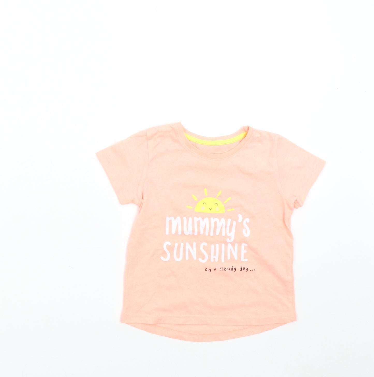 Matalan Baby Orange   Basic T-Shirt Size 12-18 Months  - Mummy's Sunshine