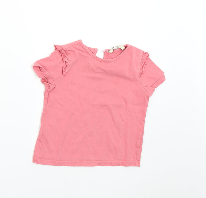 George Girls Pink   Basic T-Shirt Size 2-3 Years
