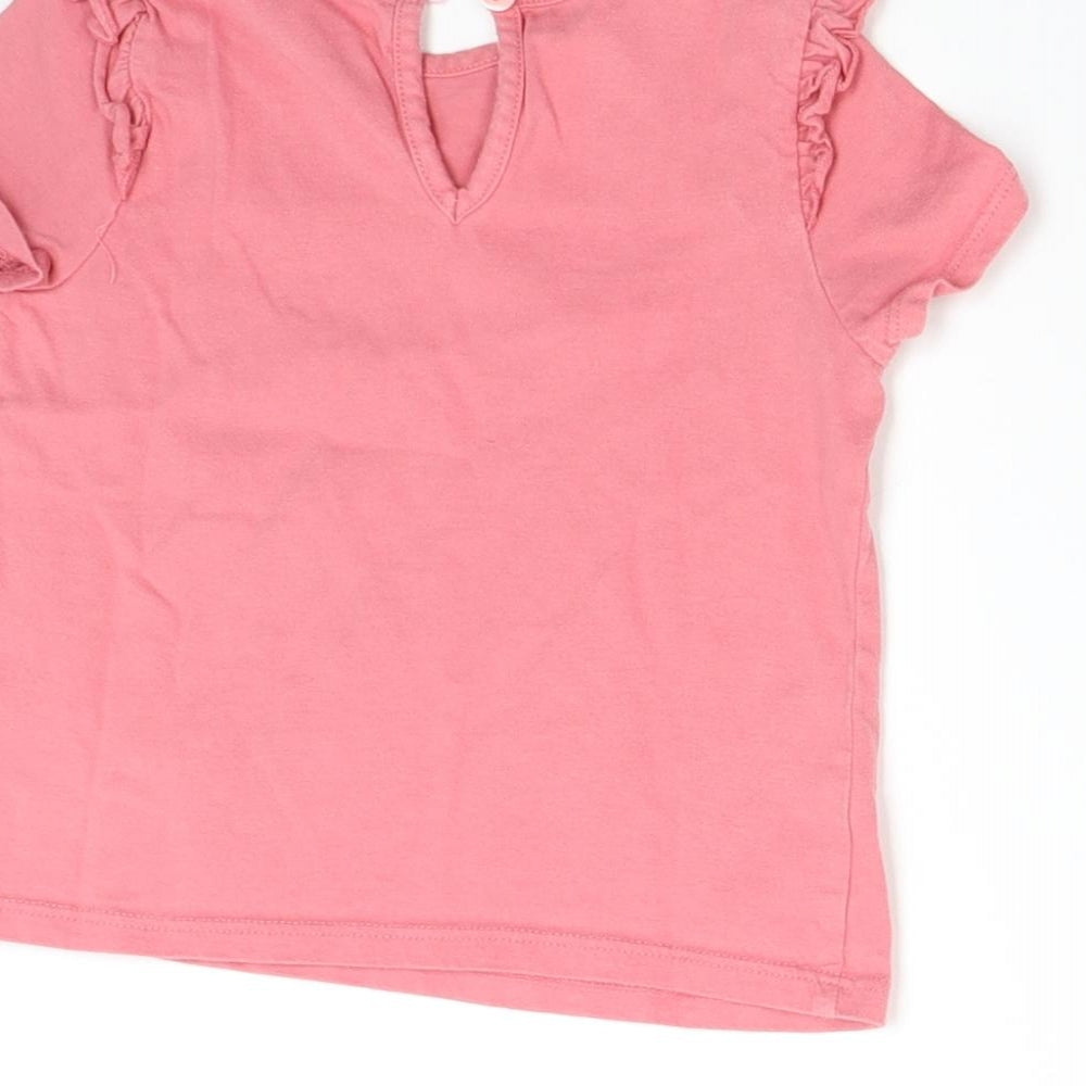 George Girls Pink   Basic T-Shirt Size 2-3 Years