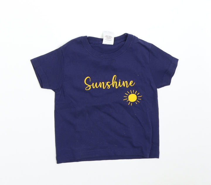 Fruit of the Loom Baby Blue Basic T-Shirt Size 12-18 Months - Sunshine