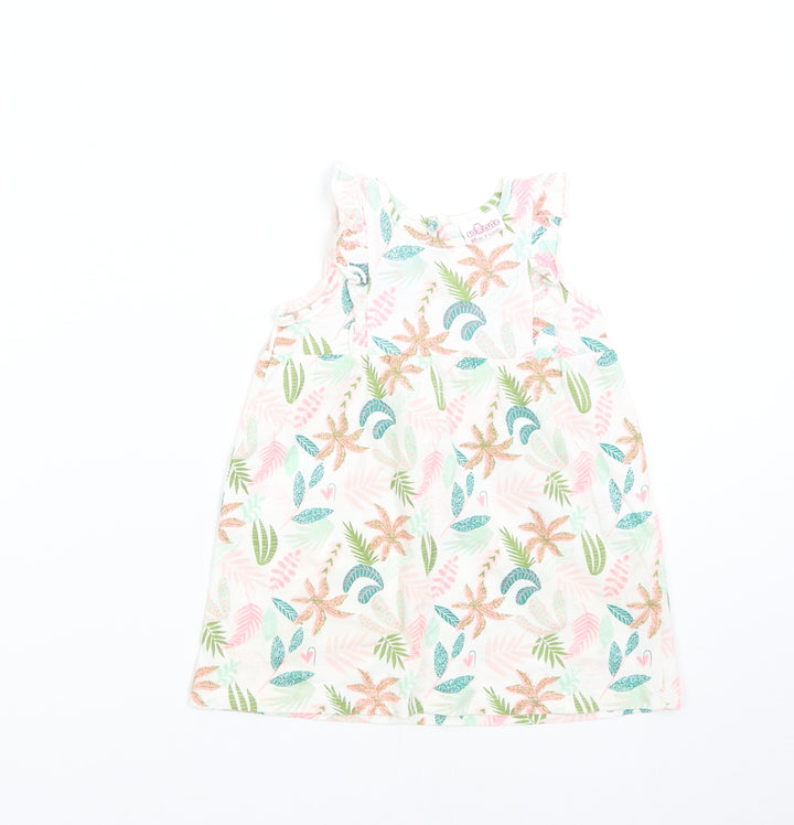 So Cute Baby Multicoloured Floral T-Shirt Dress Size 9-12 Months