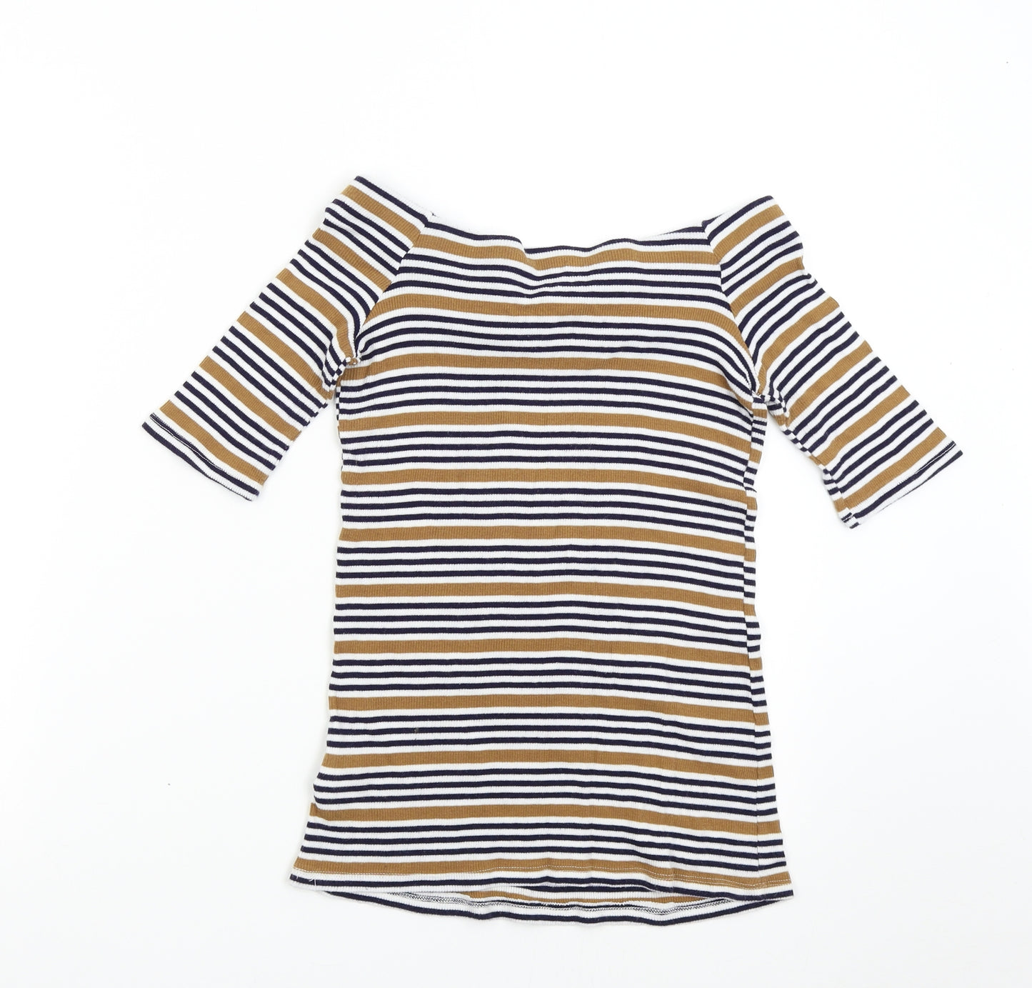 Dorothy Perkins Womens Multicoloured Striped  Basic T-Shirt Size 16