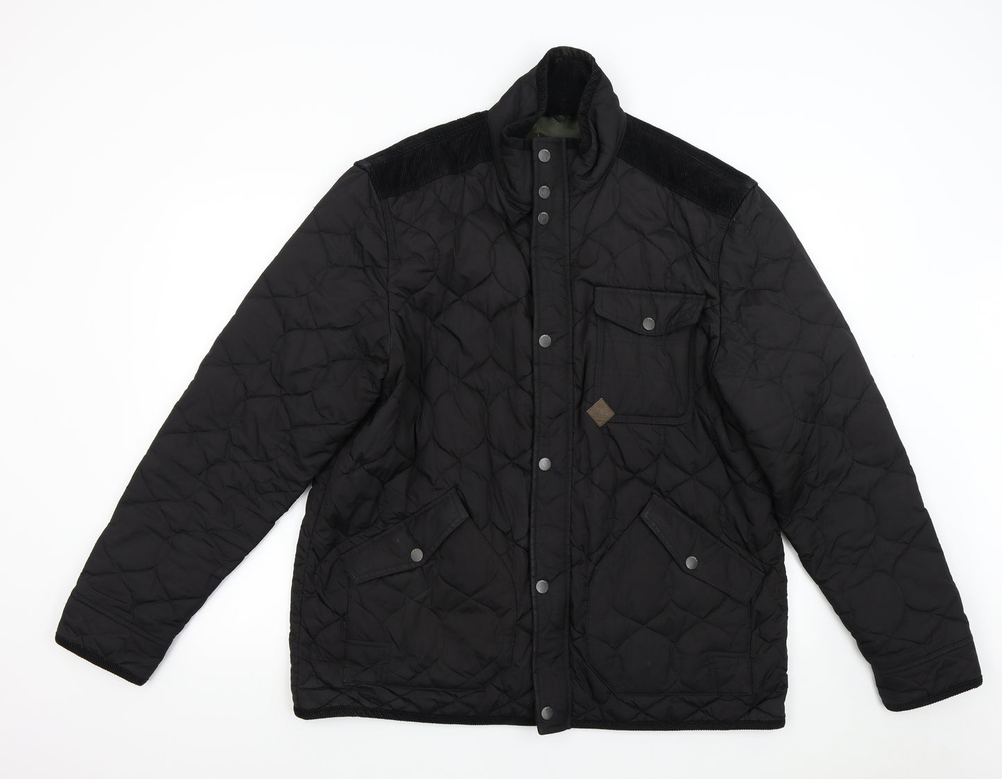 NEXT Mens Black   Quilted Jacket Size XL