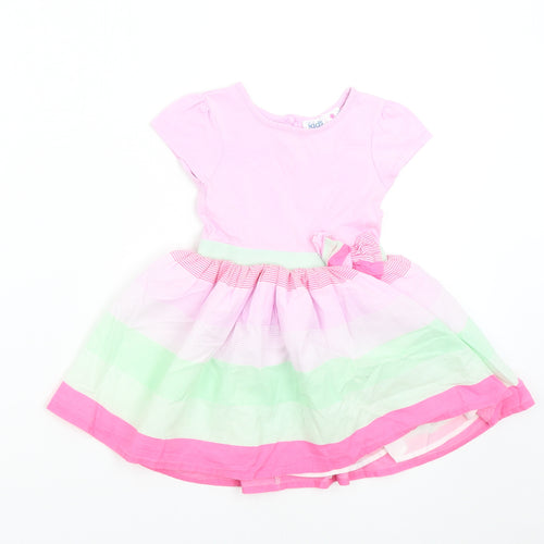 M&Co Baby Multicoloured Striped  Fit & Flare  Size 18-24 Months