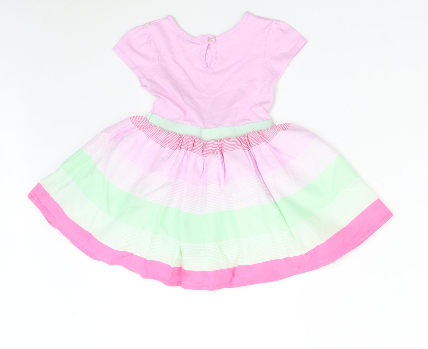 M&Co Baby Multicoloured Striped  Fit & Flare  Size 18-24 Months