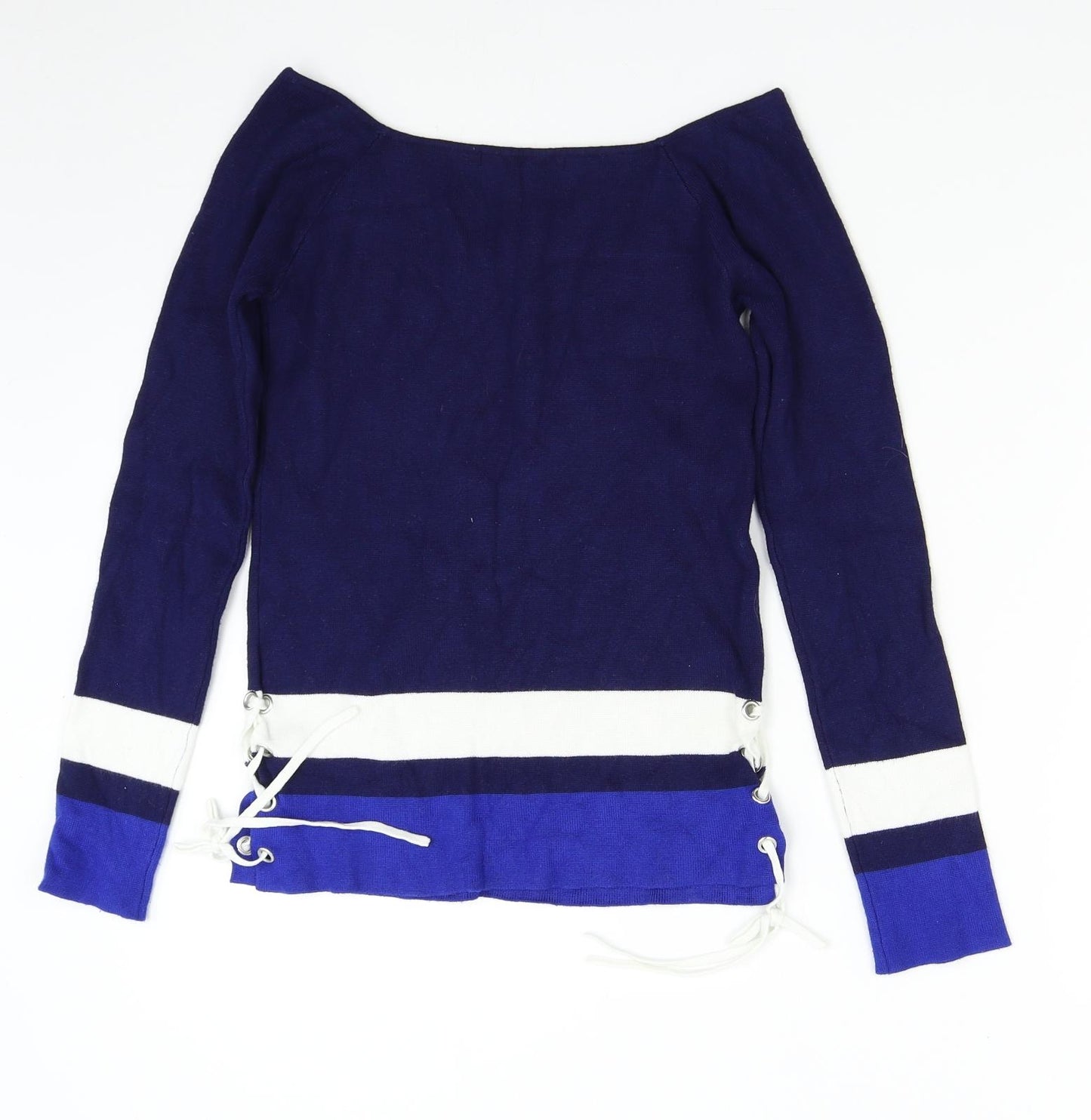 George Womens Blue  Knit Pullover Jumper Size 8