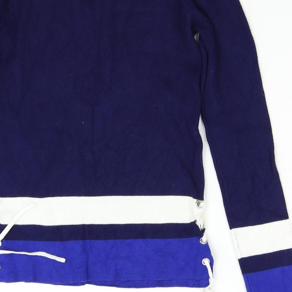 George Womens Blue  Knit Pullover Jumper Size 8